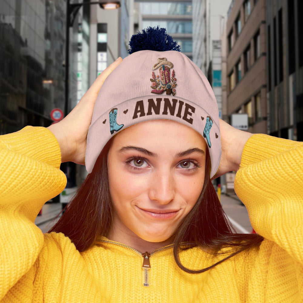Cowgirl Spirit - Personalized Cowgirl Beanie Hat