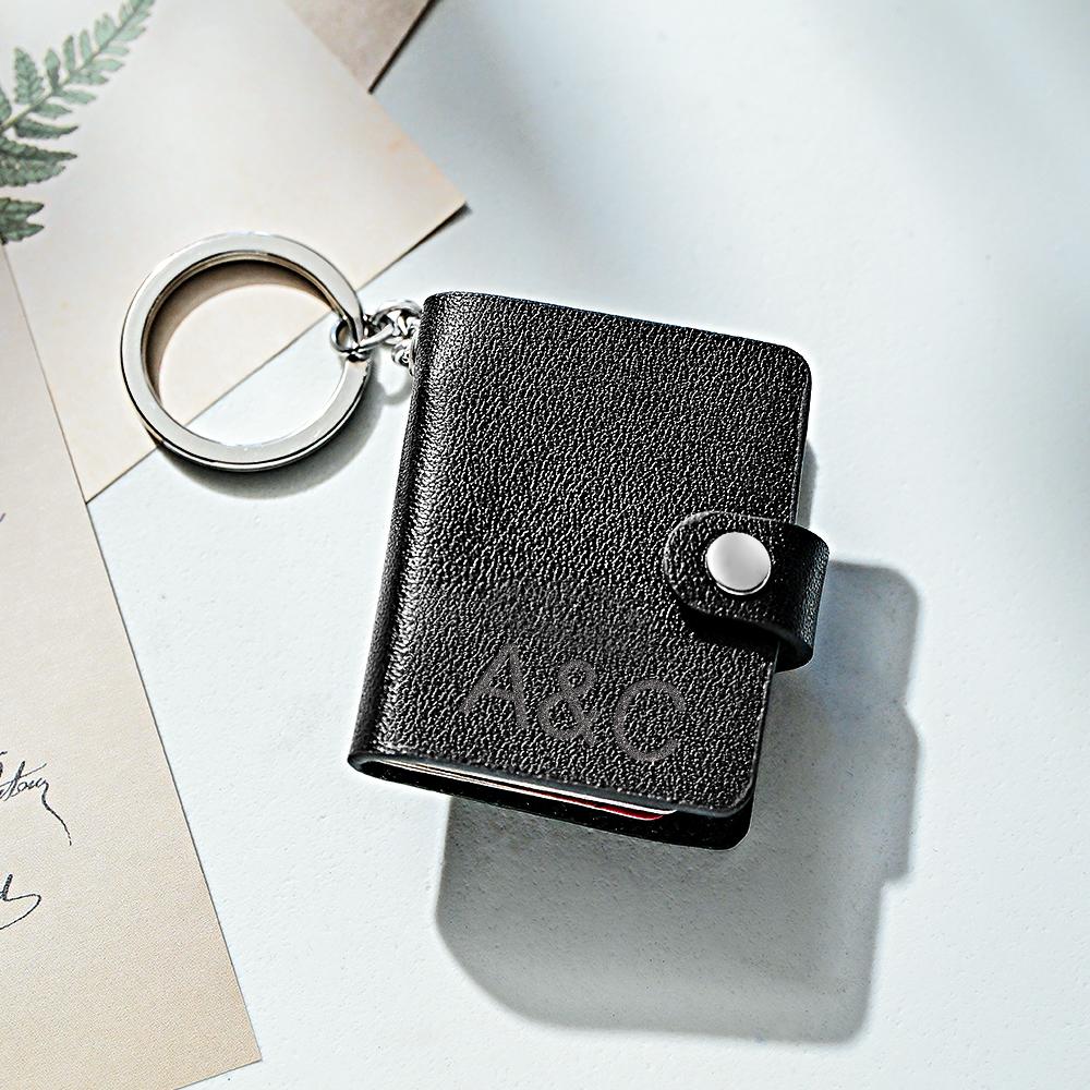 Custom Photo Mini Album Leather Album Leather Photo Keychain - Personalized Keychain