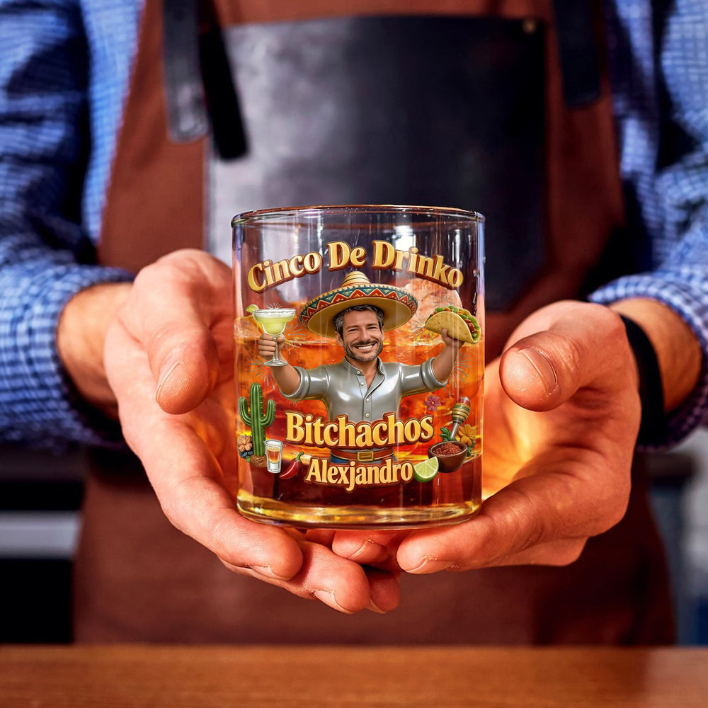 Cinco De Drinko - Personalized Cinco de Mayo Whiskey Glass