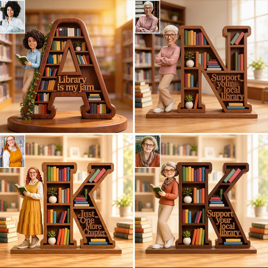 Back To School, Librarian Gift - Personalized Librarian 2 Layered Wood Sign / Wood Plaque