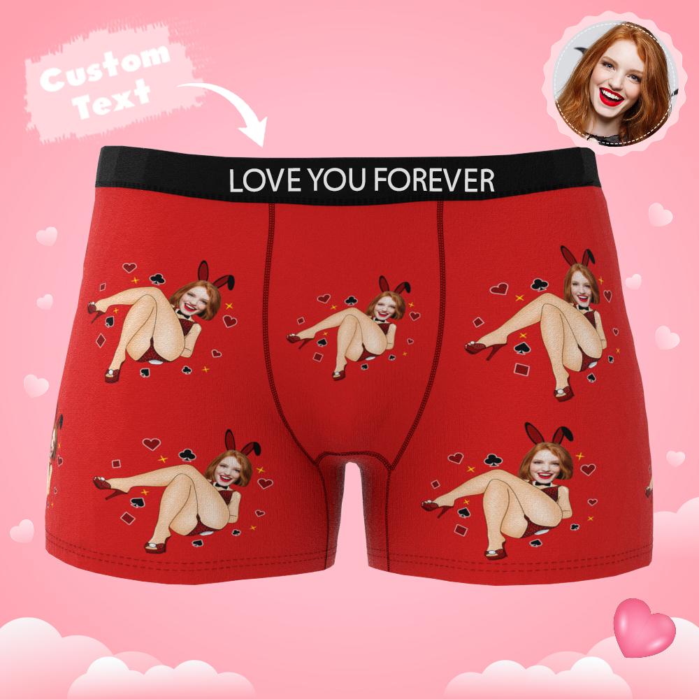 Custom Wife Or Girlfriend Face Boxers AR View - Personalized Couple Men's boxer briefs