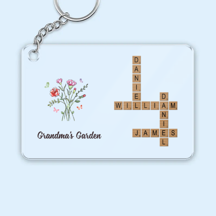 Personalized Family Garden Poster – Custom Flowers and Names Design, Unique Mother's Day or Valentine's Gift, Heartwarming Home Decor