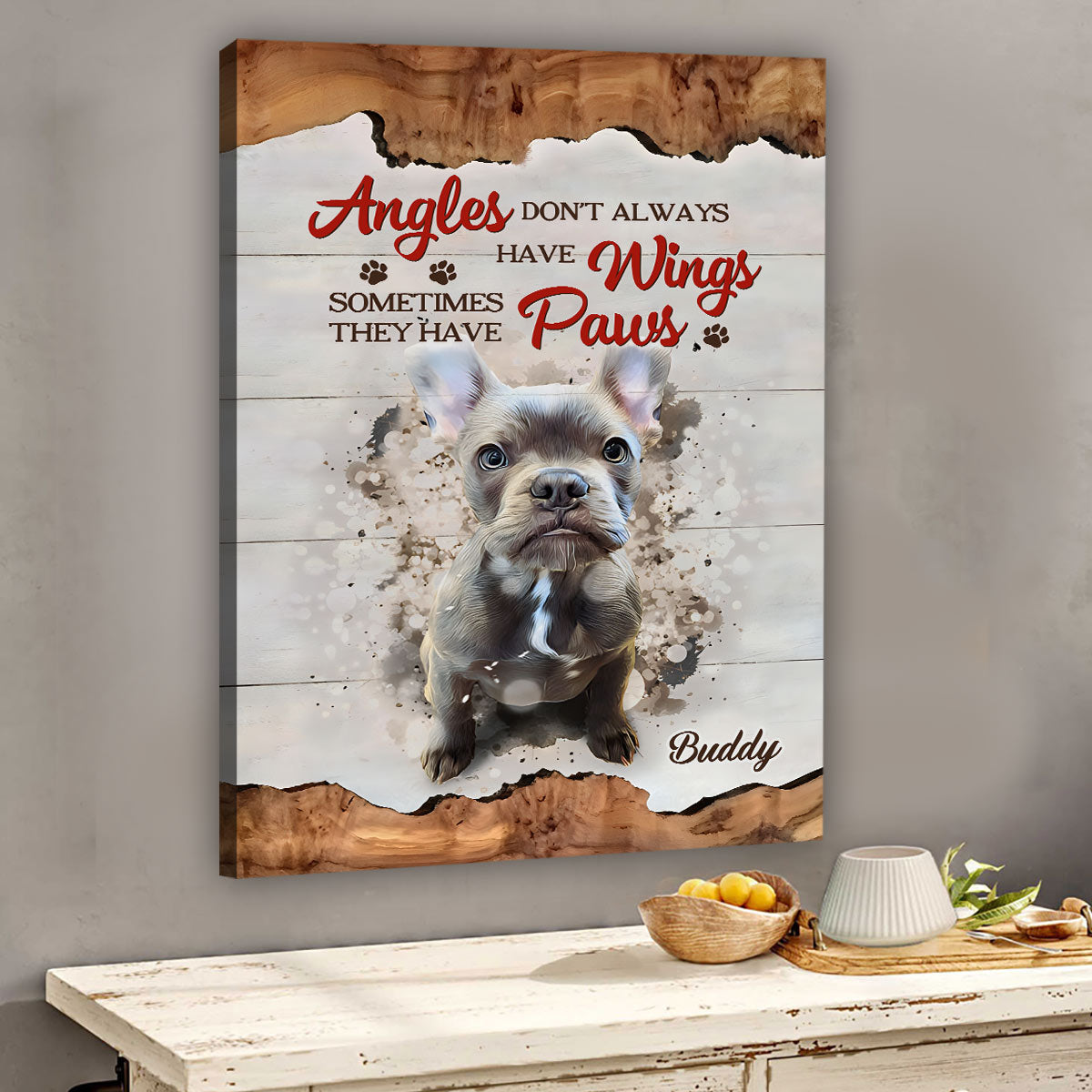 Angels Don't Always Have Wings - Personalized Dog Canvas And Poster