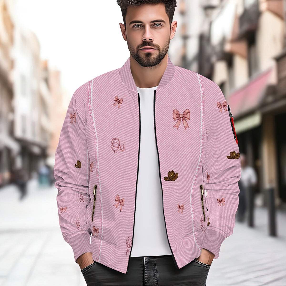Howdy Christmas - Personalized Cowgirl Bomber Jacket