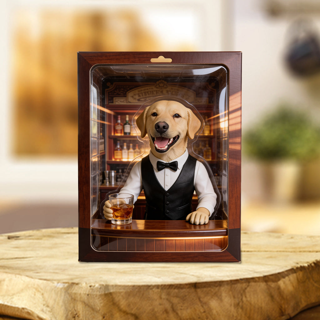 Bartender Pet - Personalized Dog Custom Shaped Acrylic Plaque