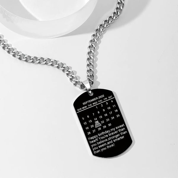 Happy Birthday - Personalized Photo Necklace