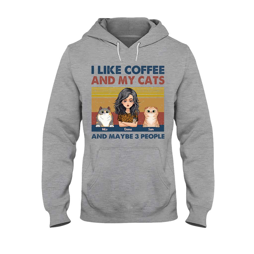 I Like Coffee And My Dog - Dog gift for cat lover - Personalized T-shirt And Hoodie