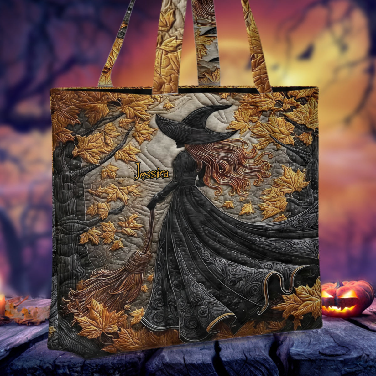 Beautiful Witch - Personalized Witch Quilted Tote Bag