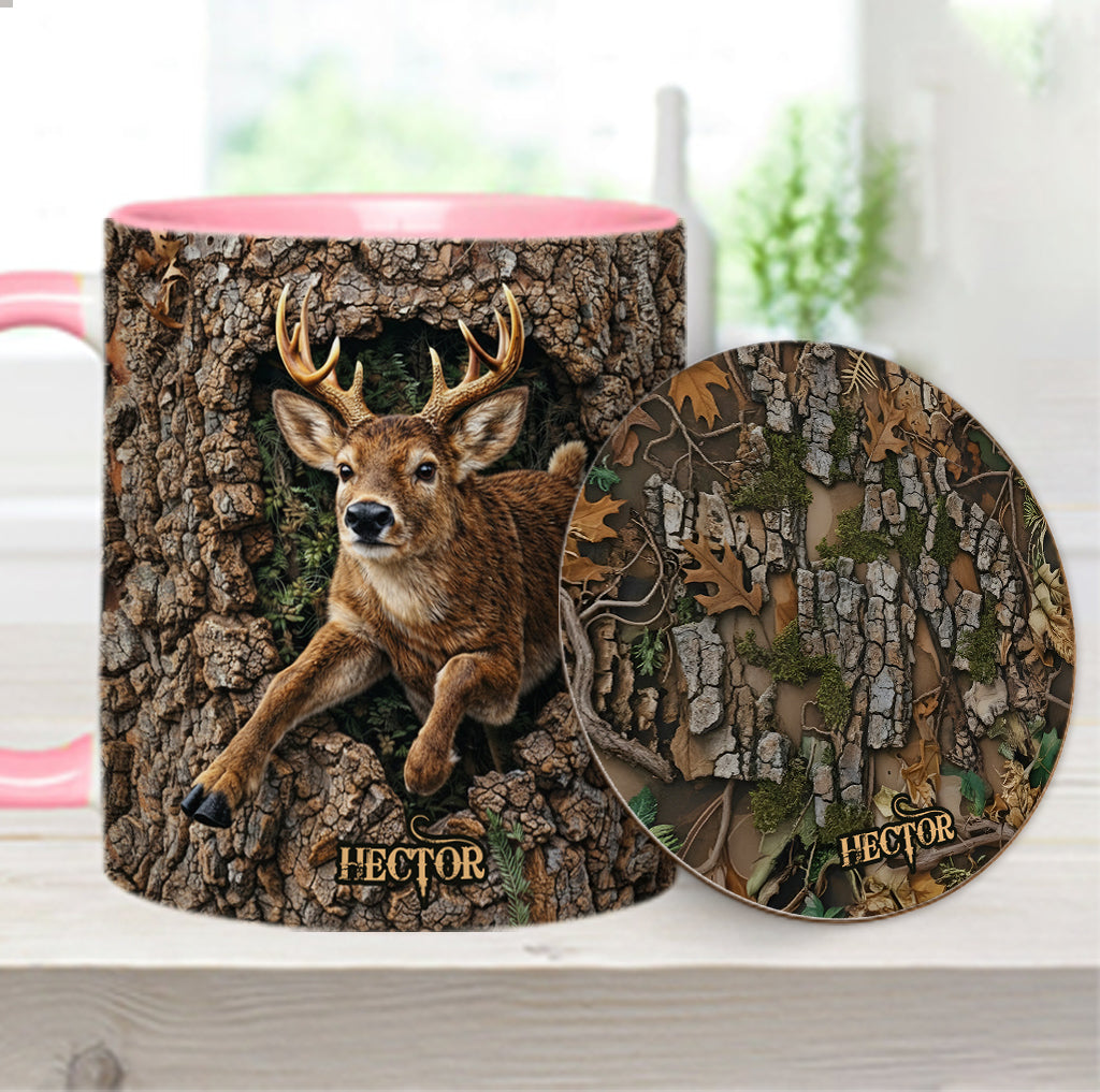 Deer Hunting, Hunter Gift - Personalized Hunting Accent Mug & Coaster