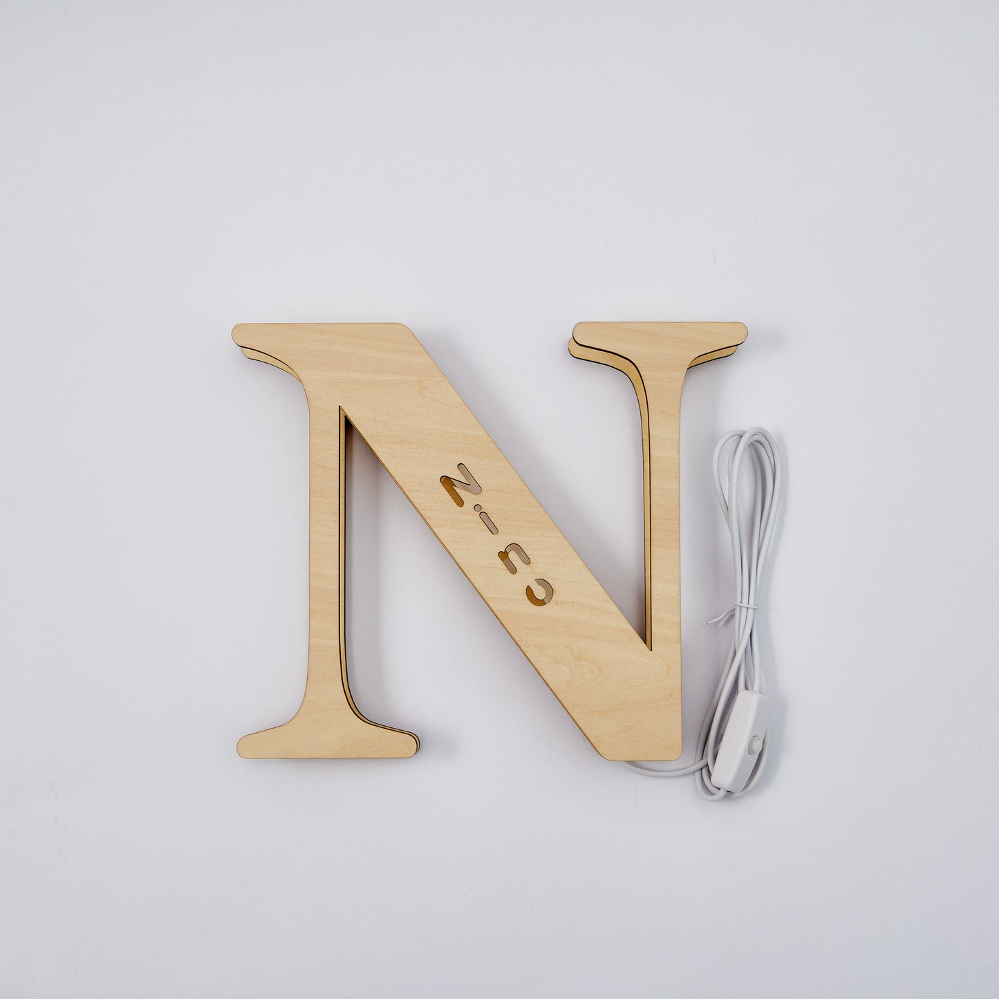 Wooden Letter - Personalized Any Letter With Name Lamp