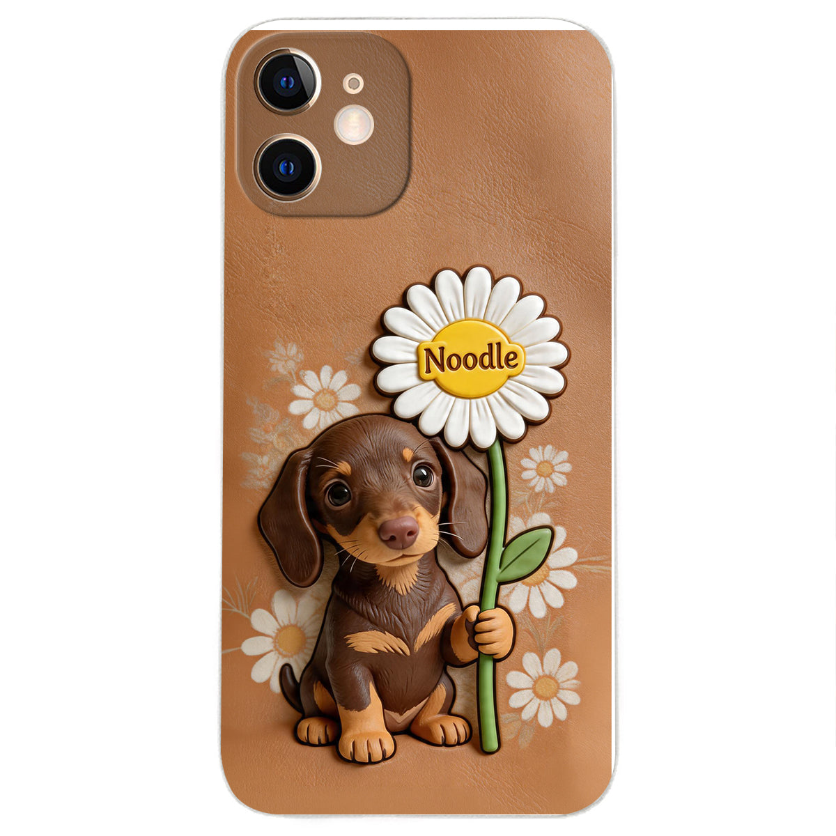 Custom Any Photo - Personalized Dog 3D Embossed Leather Phone Case