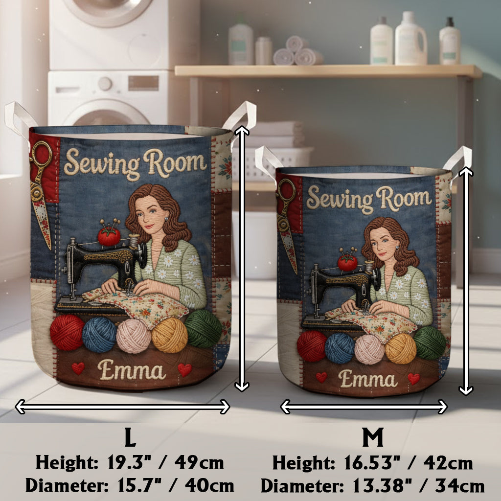 Custom Any Photo Perfect Basket For Sewing Lovers - Personalized Sewing Storage Basket
