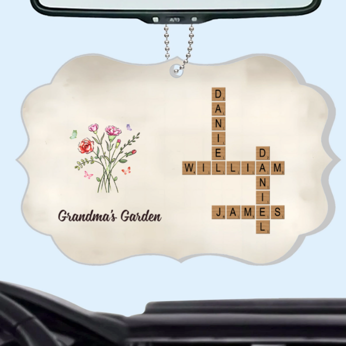 Personalized Family Garden Poster – Custom Flowers and Names Design, Unique Mother's Day or Valentine's Gift, Heartwarming Home Decor