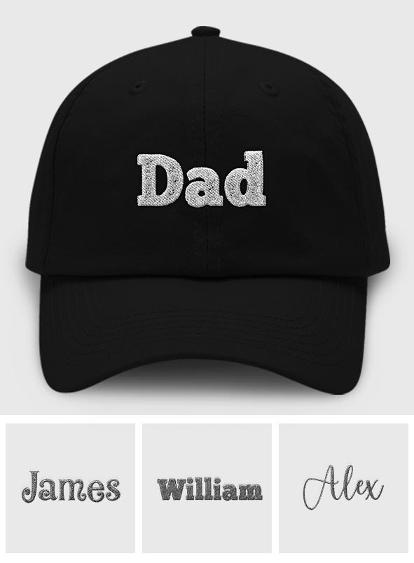Custom Name - Personalized Step Dad Embroidered Classic Cap