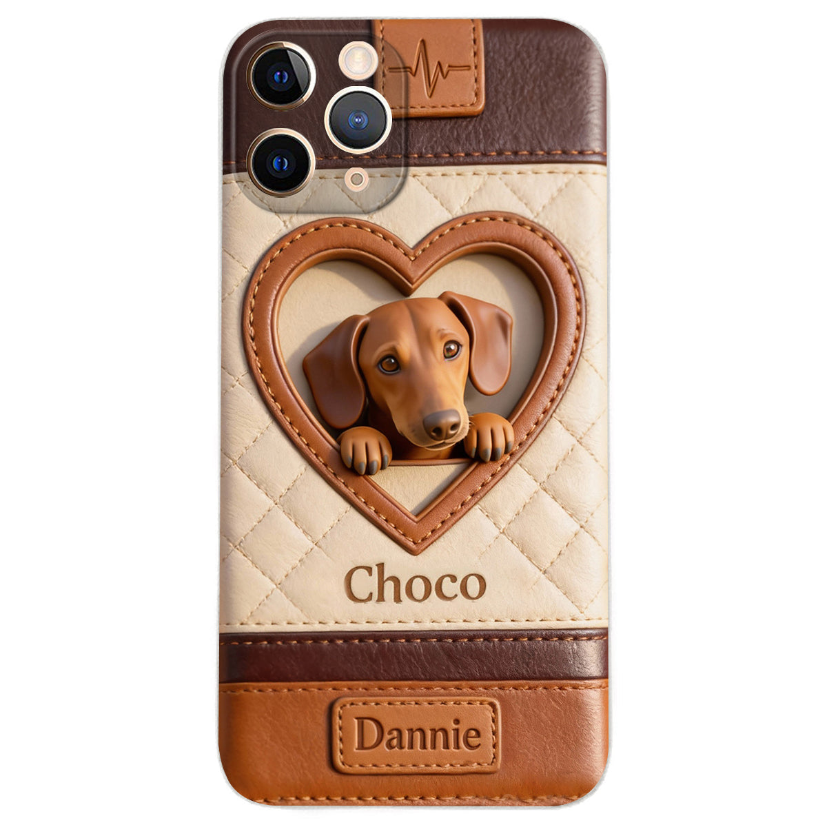 Custom From Any Photo - Personalized Dog Leather Phone Case