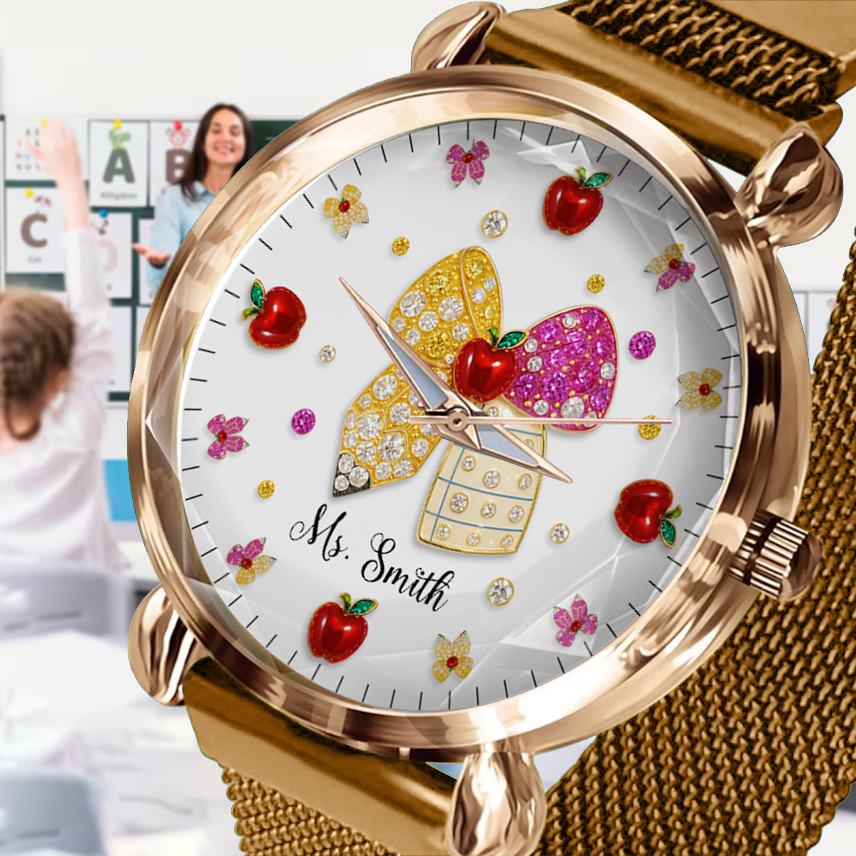 Love Being A Teacher - Personalized Teacher Women Hand Watch