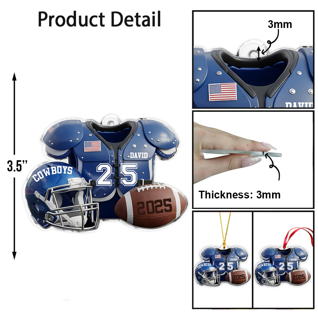 Football Season - Personalized Football Ornament