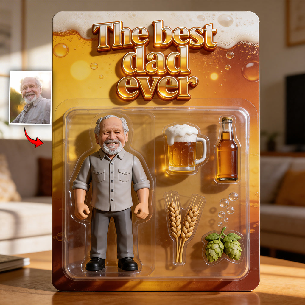 Father Gift Idea, Beer Lover Gift - Personalized Father Custom Shaped Acrylic Plaque