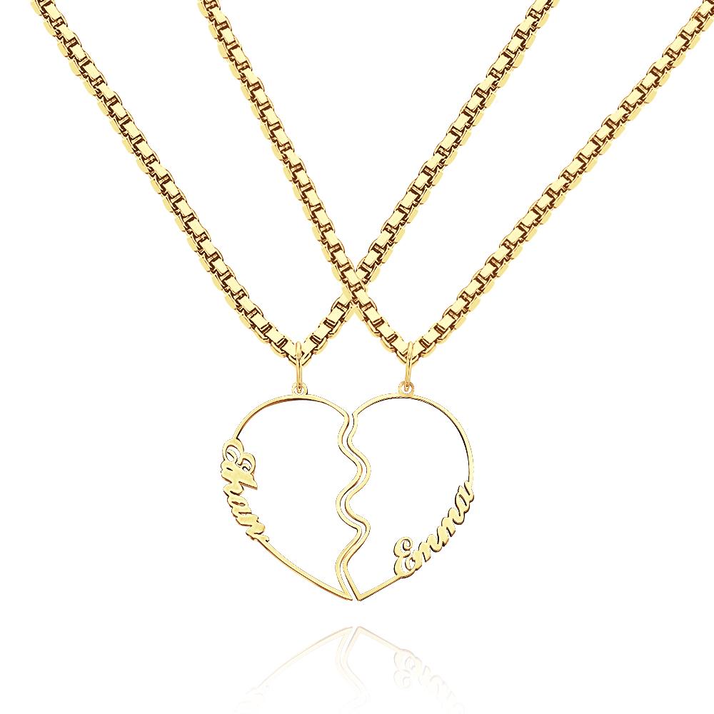 Any Name Heart - Personalized Couple Name Heart Necklace