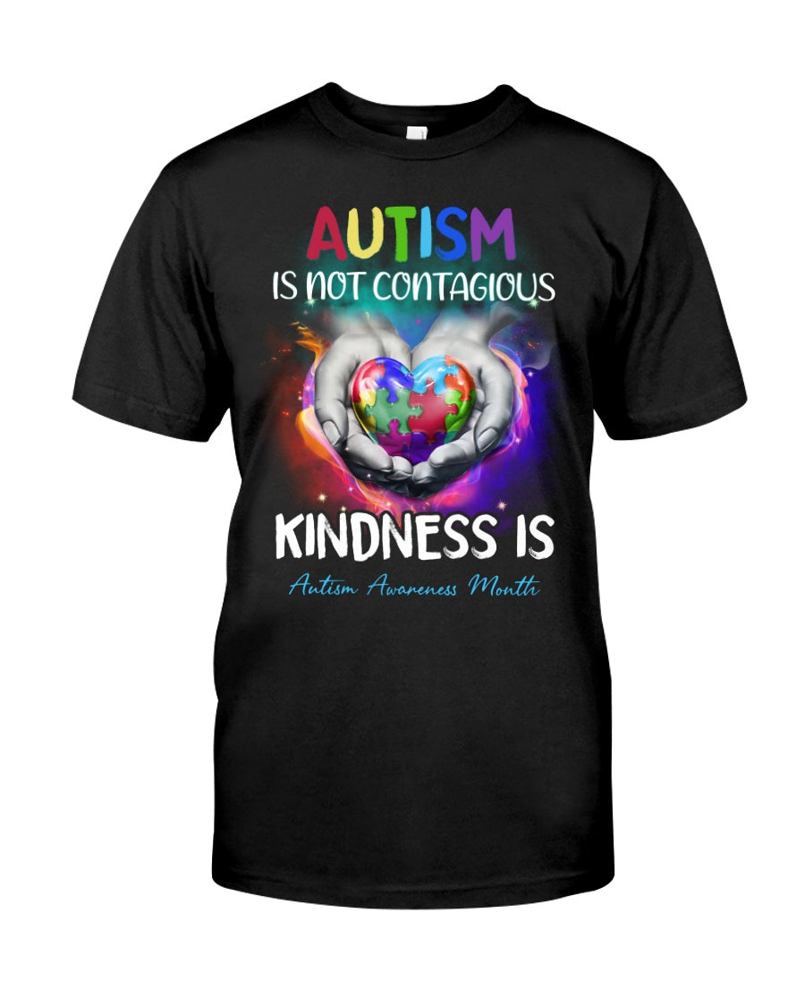 Autism Is Not Contagious - Autism Awareness T-shirt and Hoodie 0921