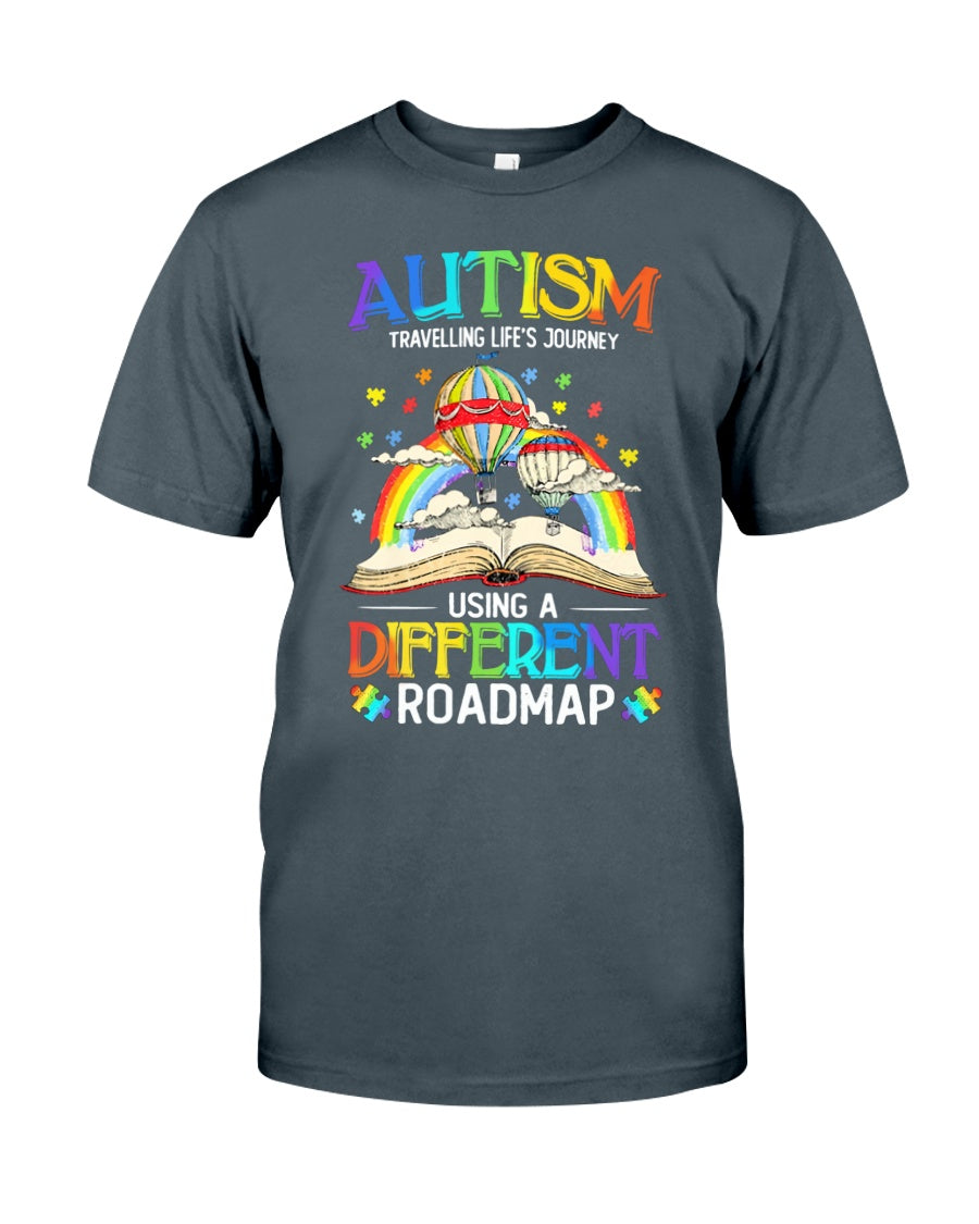 Autism Different Roadmap - Autism Awareness T-shirt and Hoodie 0921