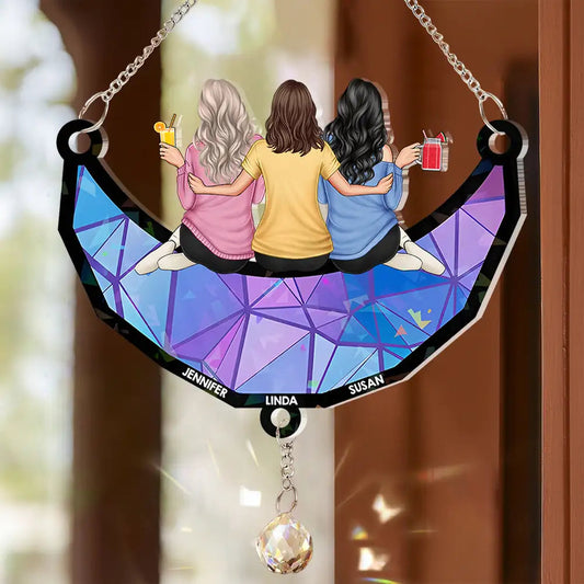 Infinity Heart Sun Catcher With Crystal Prism – Gift For Friends, Soul Sisters, Women, Funny Personalized Ornament