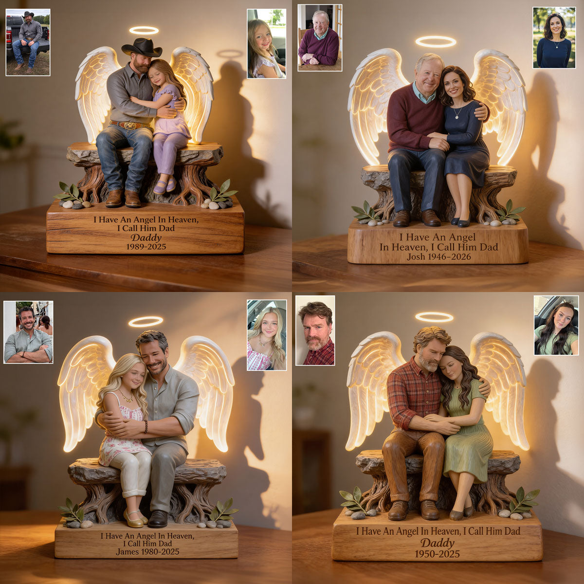 I Have An Angel In Heaven - Personalized Memorial Acrylic LED Night Light