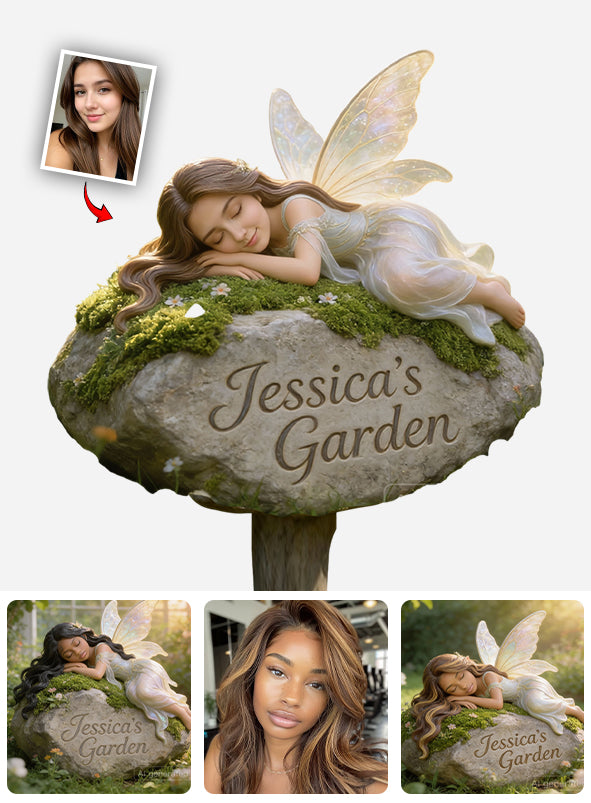 Custom Garden Fairy From Any Photo - Personalized Gardening Acrylic Garden Sign/ Acrylic Plaque Sign
