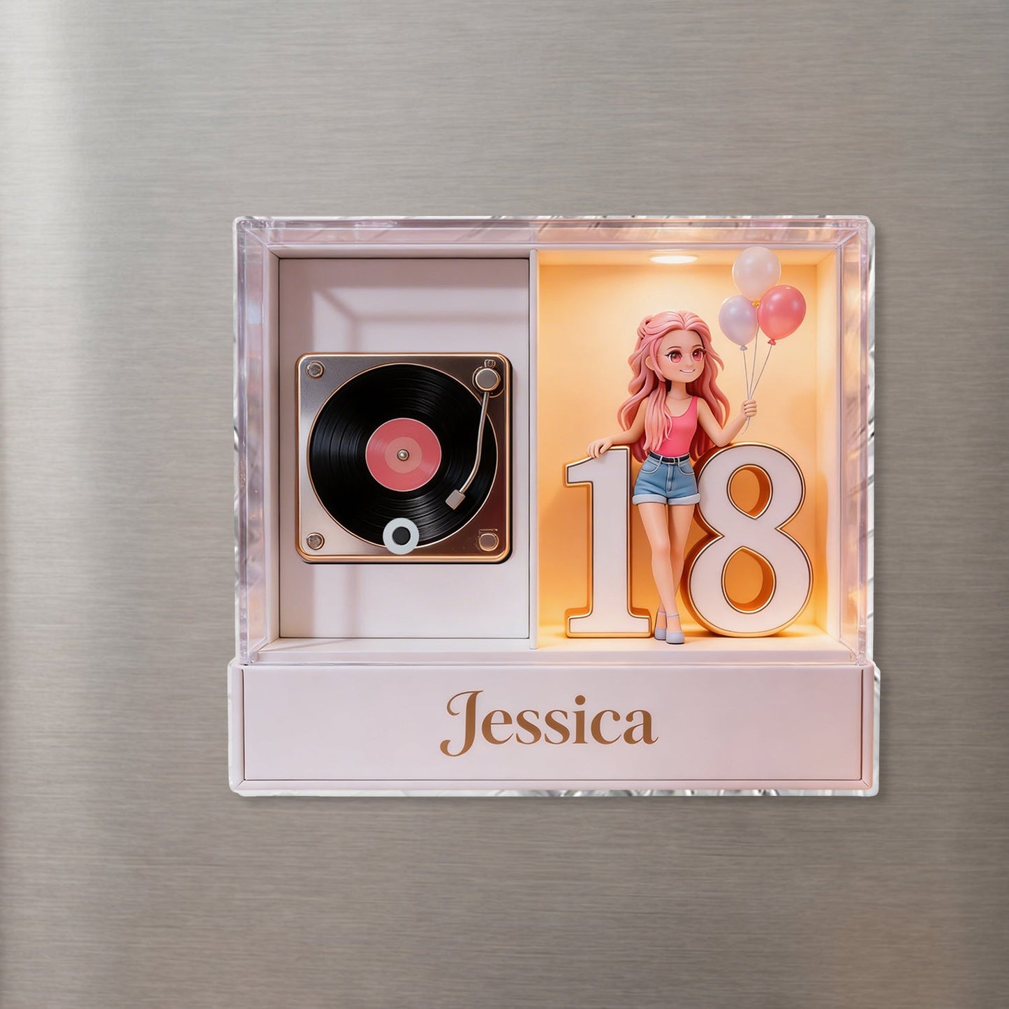 Create Birthday Song For Your Loved One - Personalized Birthday Custom Shape Music Magnet