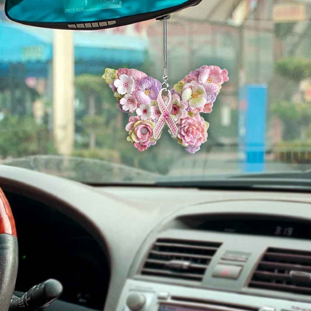 In October We Wear Pink - Breast Cancer Awareness Two-side Car Ornament