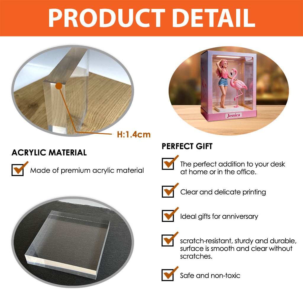 Any Photo Any Animal, Flamingo, Raccoon, Owl, Frog,... - Personalized Animal Custom Shaped Acrylic Plaque