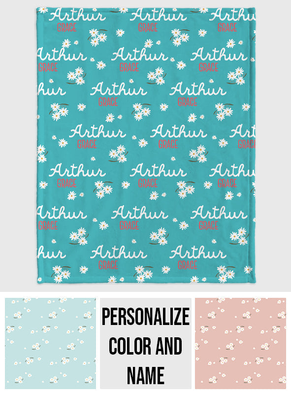 Daisy Custom Name - Personalized grandson Blanket
