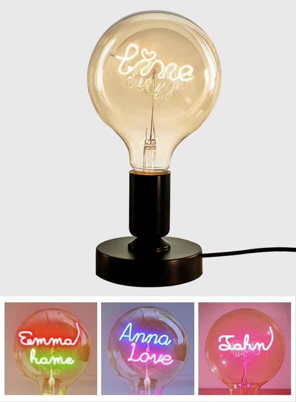 Any Name Light Bulbs - Personalized Any Name Light Bulbs Lamp