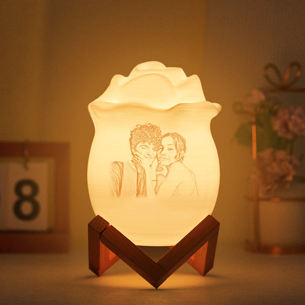 Any Photo Roses Lights - Personalized Any Photo Rose Lamp