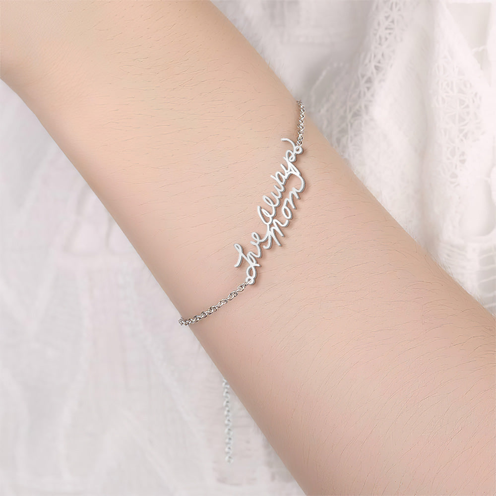 Any Handwritting - Personalized Handwriting Bracelet