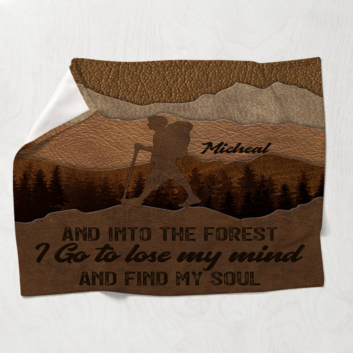And Into The Forest I Go - Personalized Hiking Blanket