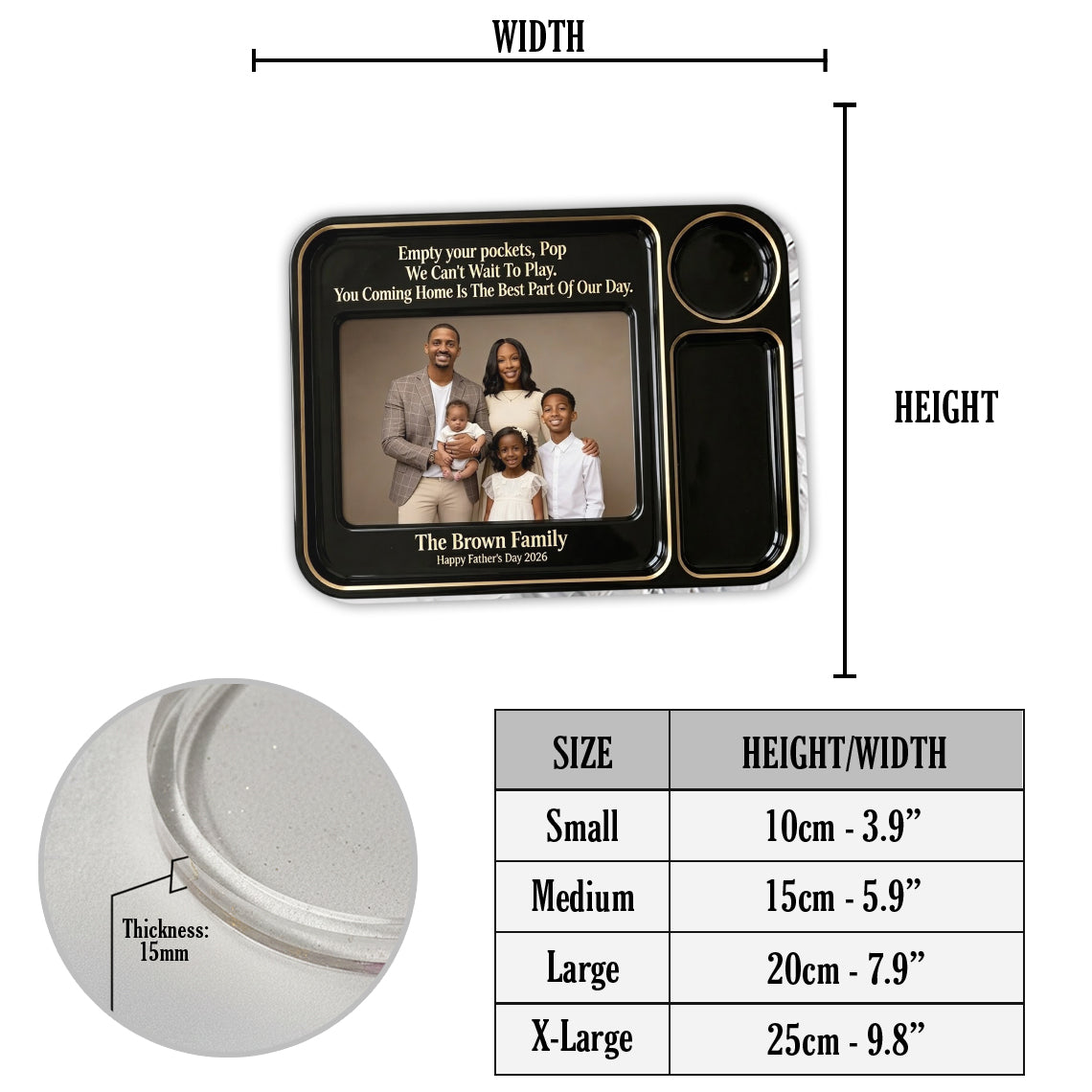 Father's Day Gift, Key & Wallet Tray - Personalized Father Catch-All Tray