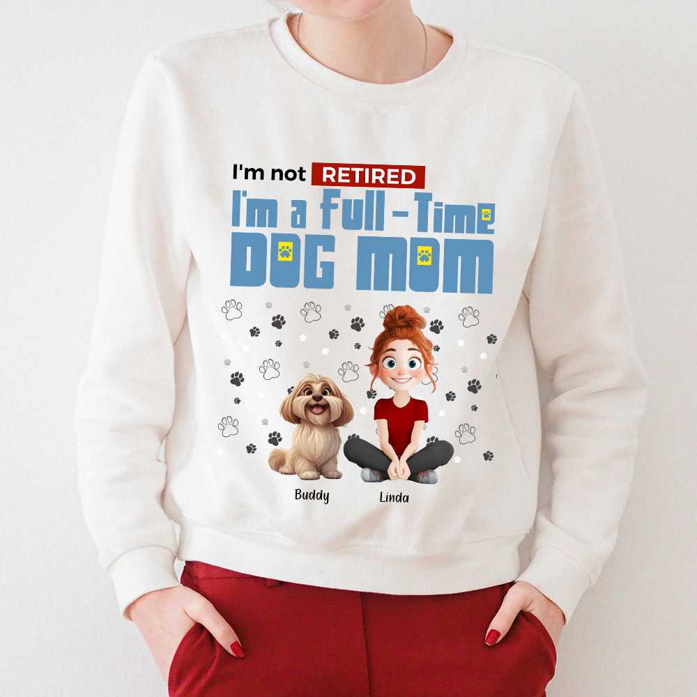 Personalized Dog Mom T-Shirt – Custom Pet Name, Cute Dog Lover Gift, Cozy Sweatshirt & Hoodie