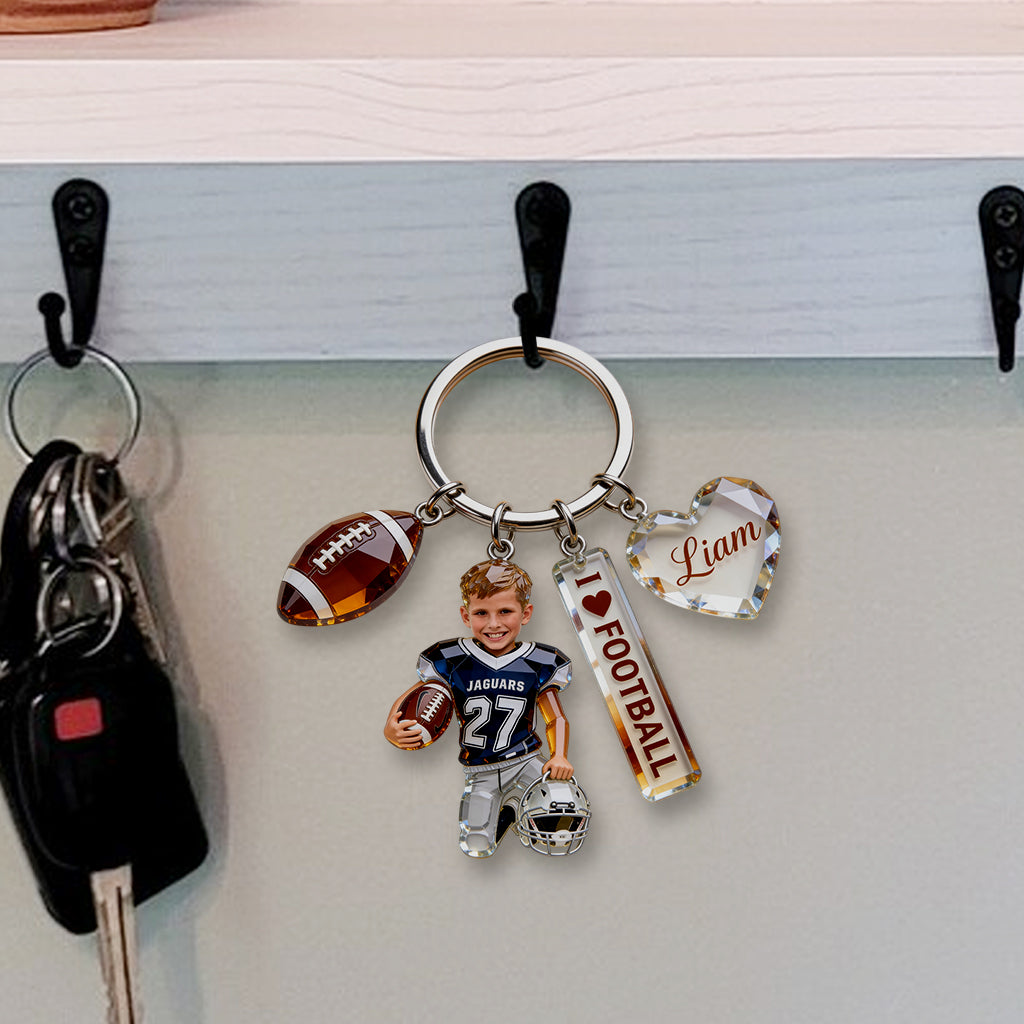 Kids Sports - Personalized Kid Premium Keychain With Charms