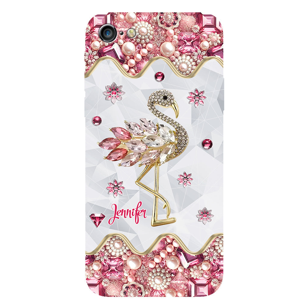 Just A Girl Who Loves Flamingos - Personalized Flamingo Full Print Phone Case