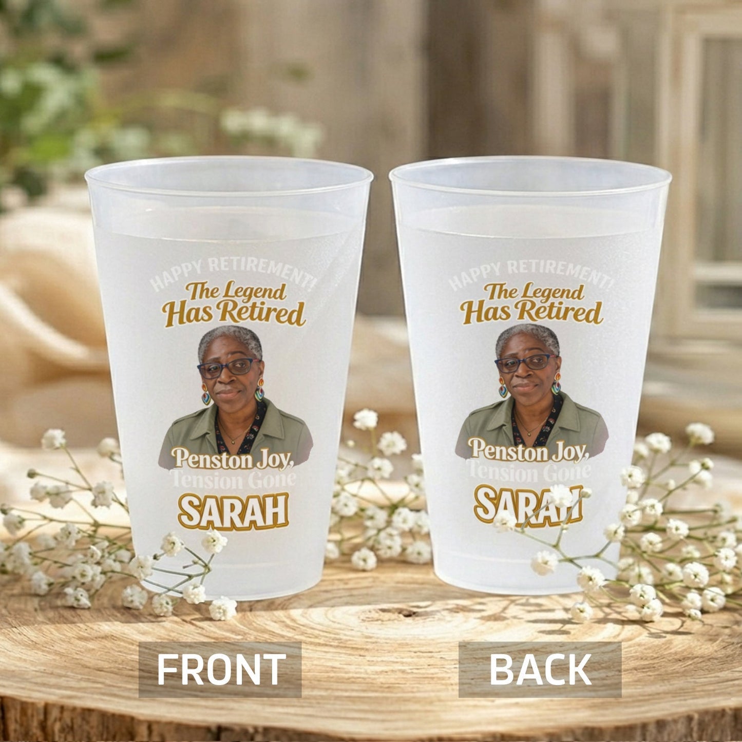 Happy Retirement - Personalized Retired Frosted Cup