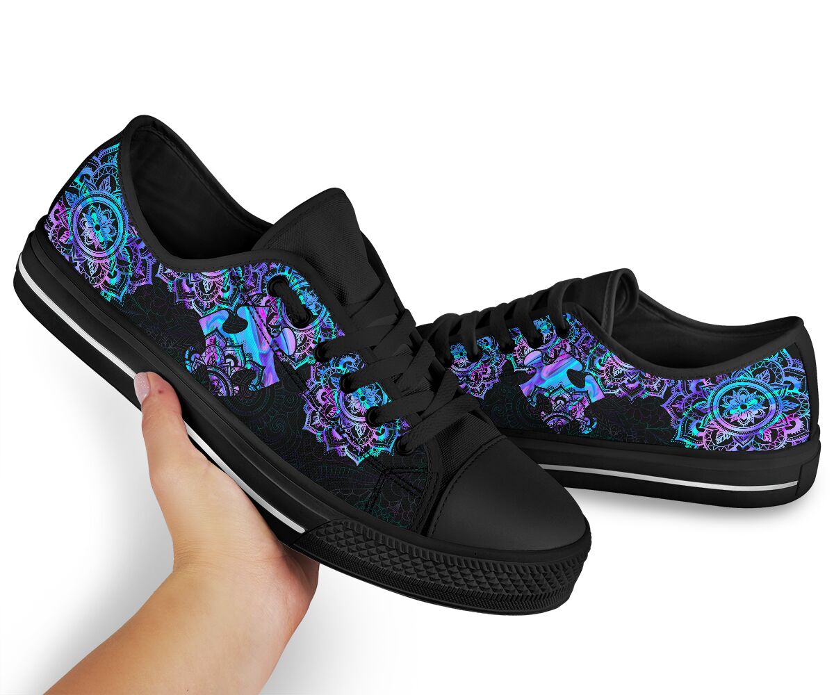 Be Kind Autism Awareness Low Top Shoes 0622