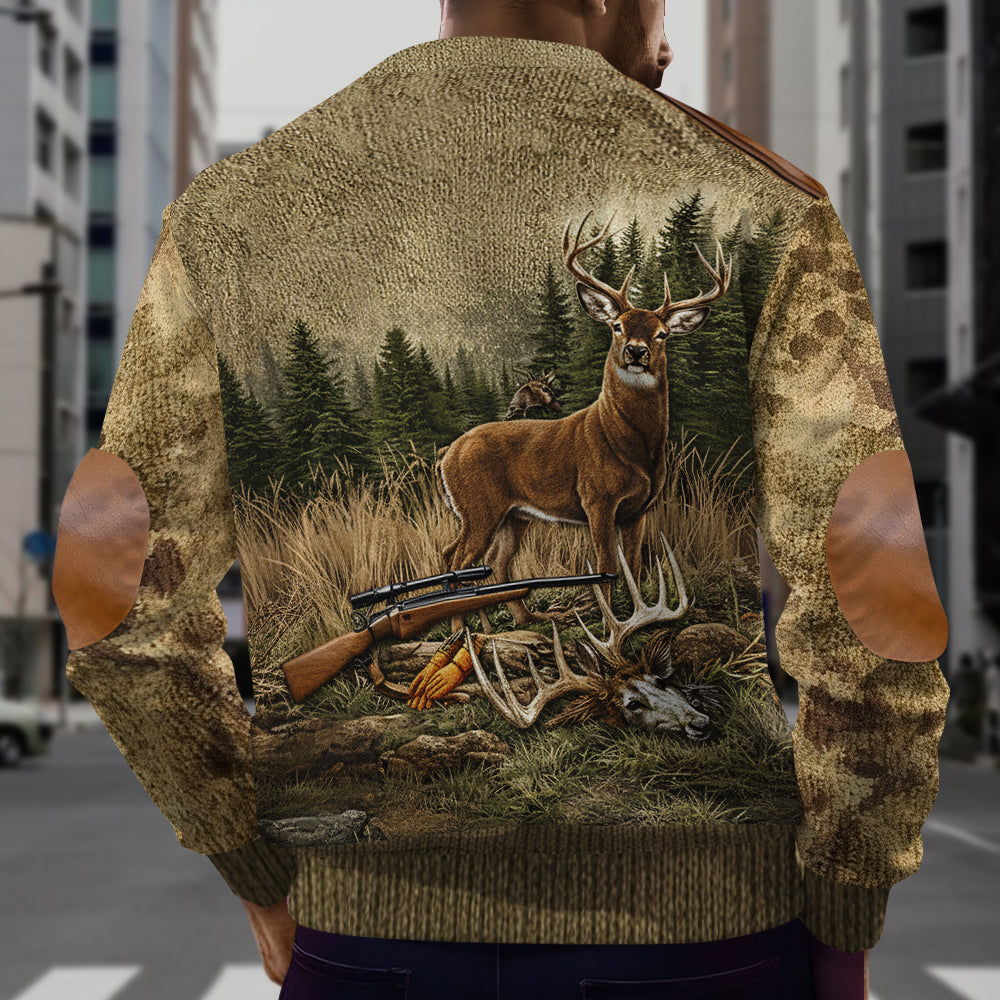 Hunting For Life - Personalized Hunting Men Zip-Up Sweatshirt