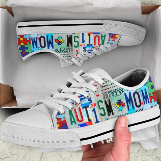 Autism Mom - Autism Awareness Low Top Shoes 0921
