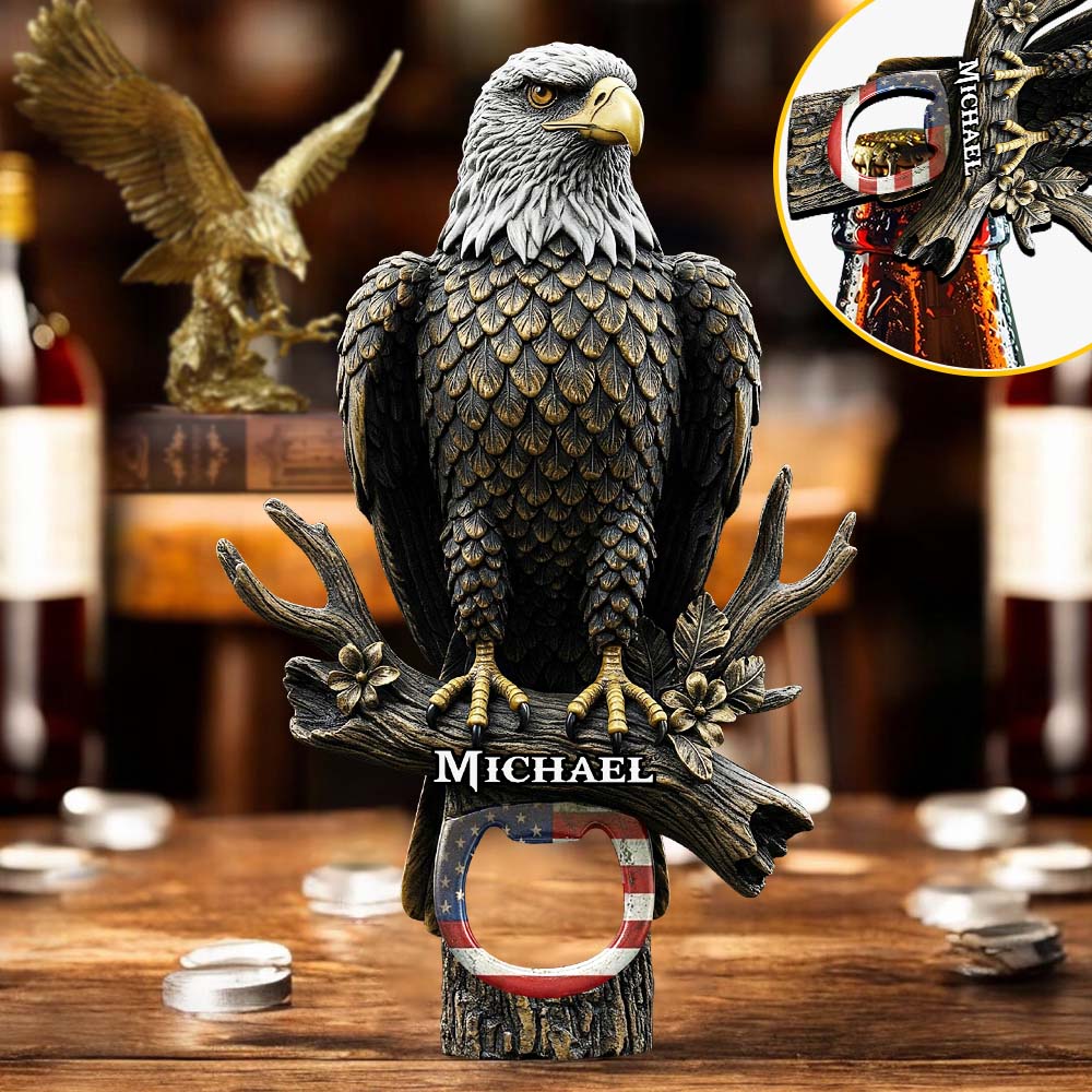 Bald Eagle - Personalized Bald Eagle Bottle Opener