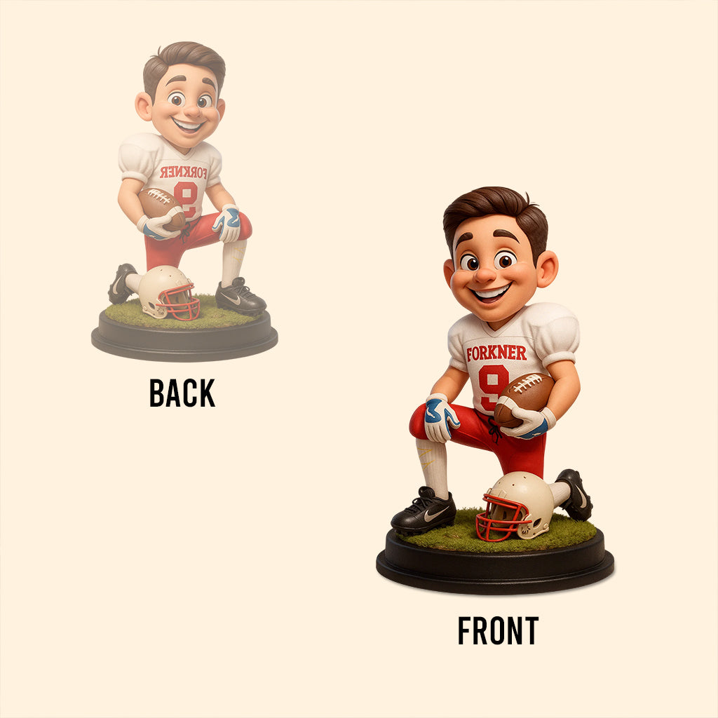 Funny Cartoonish Style - Personalized Football Custom Shaped Acrylic Plaque