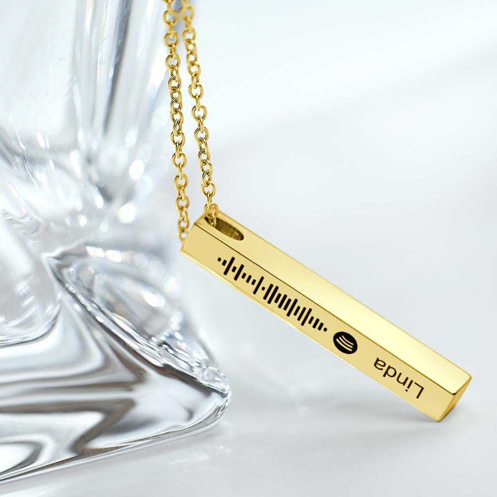 My Favorite Song - Personalized Flexible Square Shaped Bar Necklace