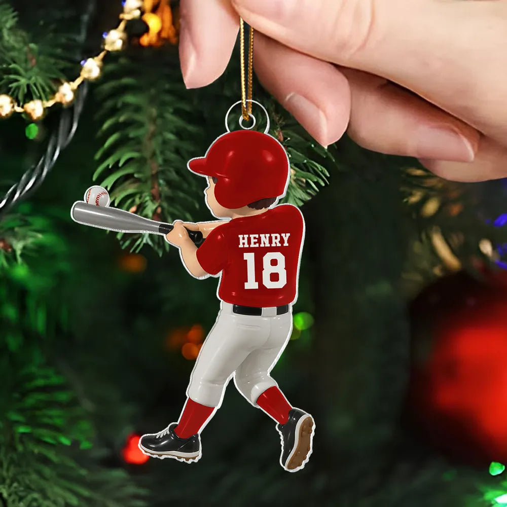 Baseball Acrylic Ornament Sports Design High Clarity Beautiful and Textured Gift