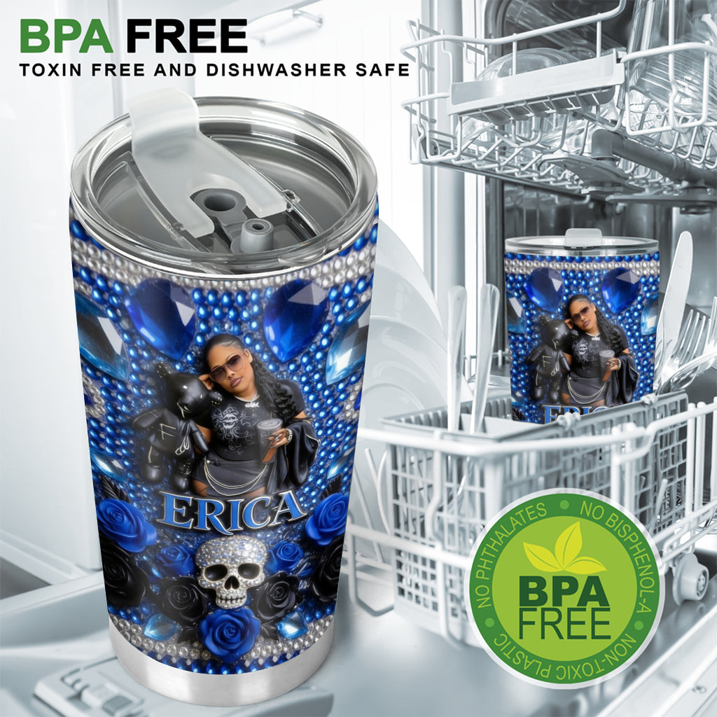 Custom Any Photo - Personalized Skull Tumbler