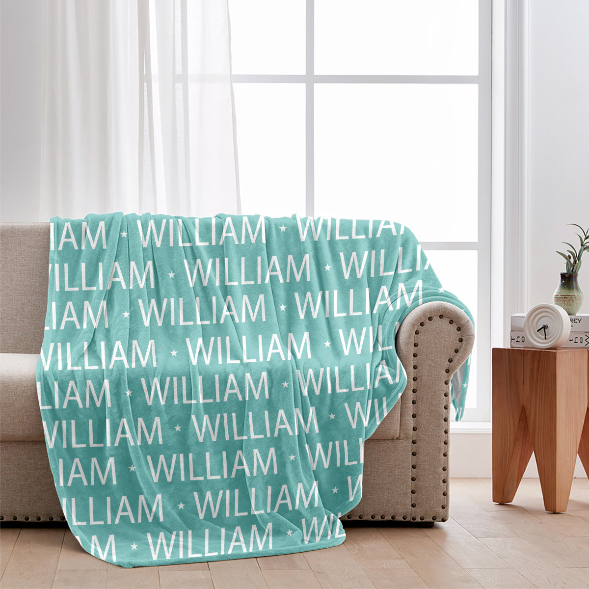 Custom Name Pattern - Gift for grandson - Personalized Blanket